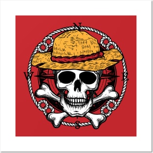 Straw Hat Pirates Jolly Roger Posters and Art